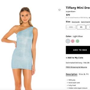 REVOLVE Superdown Tiffany Mini Dress, TAGS ON XS